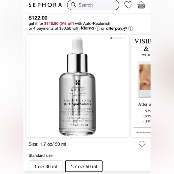 Kiehl’s CLEARLY CORRECTIVE DARK SPOT 50ml - Picture 7 of 9